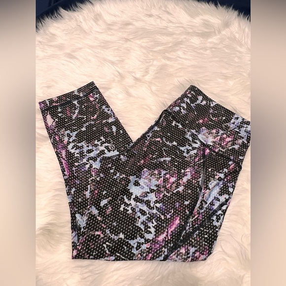 Lululemon Crop Leggings Floral Sport Blue, size 8, women’s - Picture 3 of 7